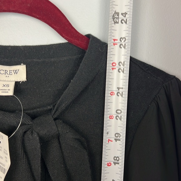 J Crew NWT black bow neck women’s XS sweater - Picture 5 of 7